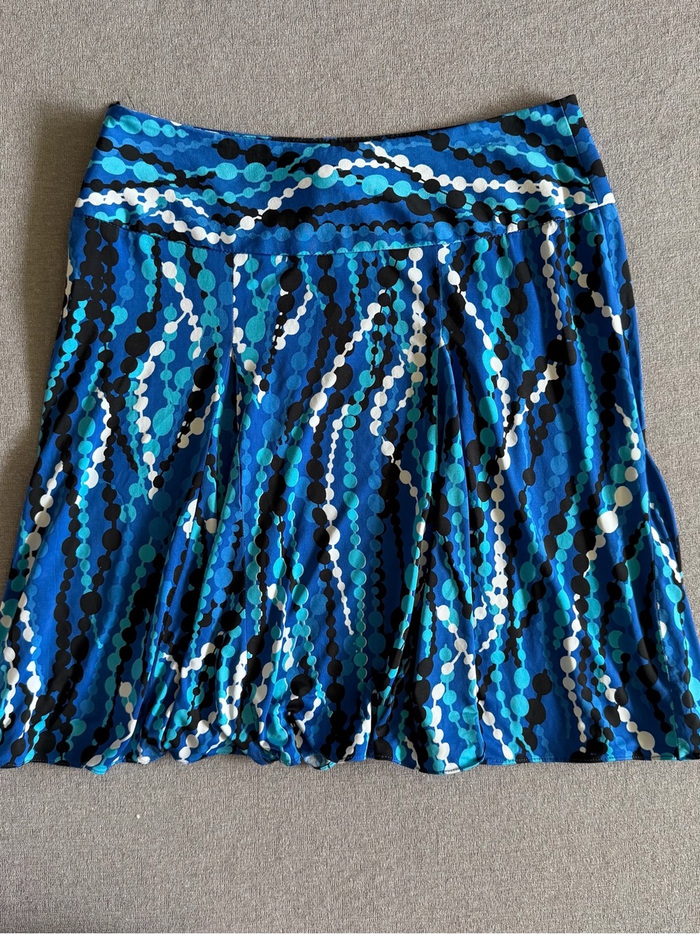 Cache Y2K Blue Abstract Print Flowy Mini Skirt - Picture 6 of 6